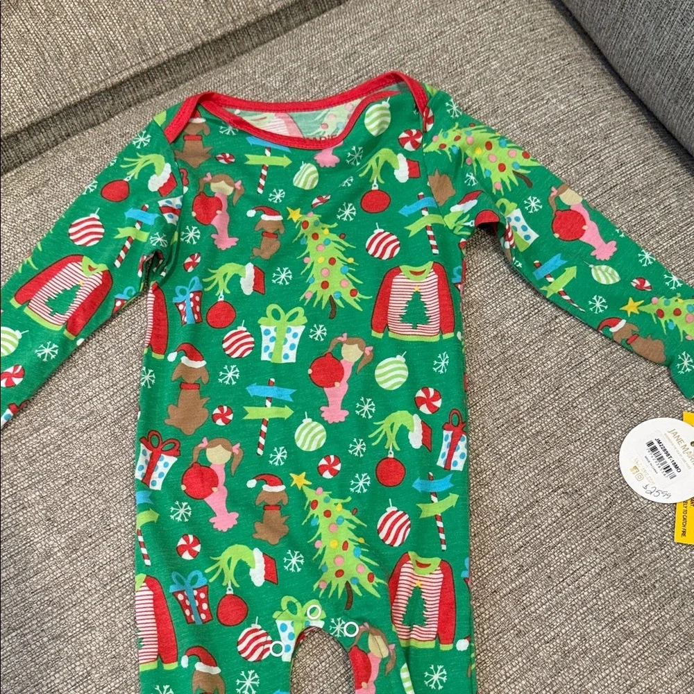 Jane Marie Festive Green Kids Footie